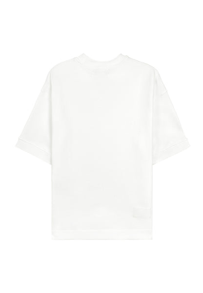 Men Oversized T-Shirt Short Sleeve - White - 410067