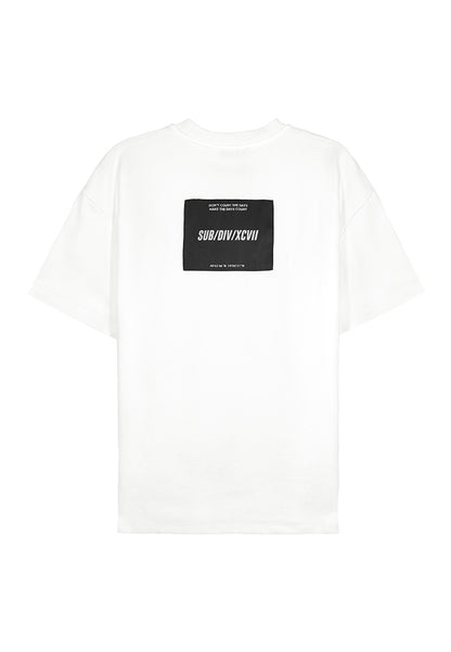 Men Oversized T-Shirt Short Sleeve - White - 310196