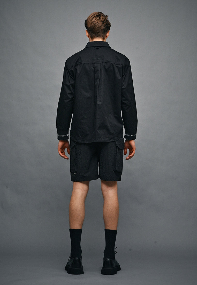 Men Cargo Short Pants - Black - 410338