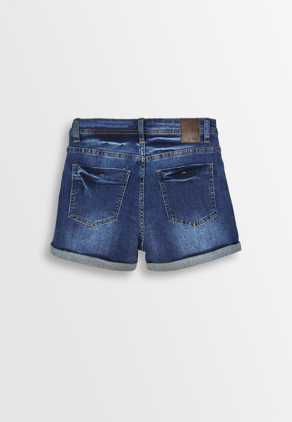 Women Short Jeans - Dark  Blue - 410264