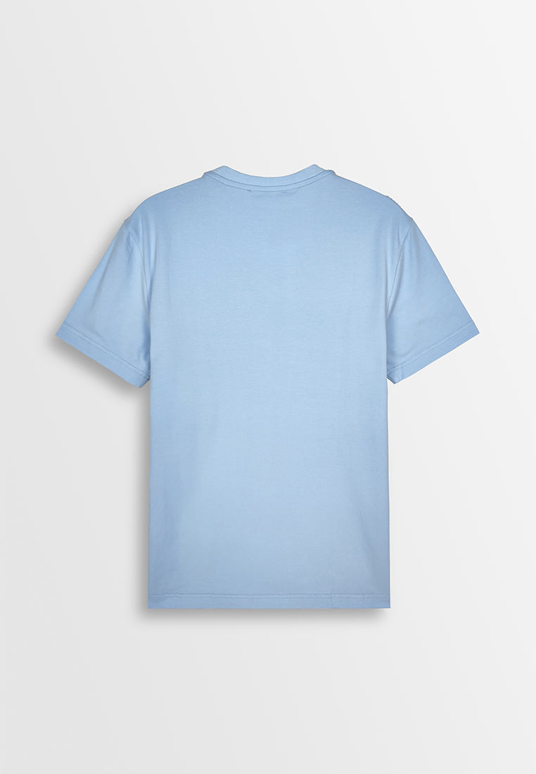 Men Short-Sleeve Graphic Tee - Light Blue - 410326