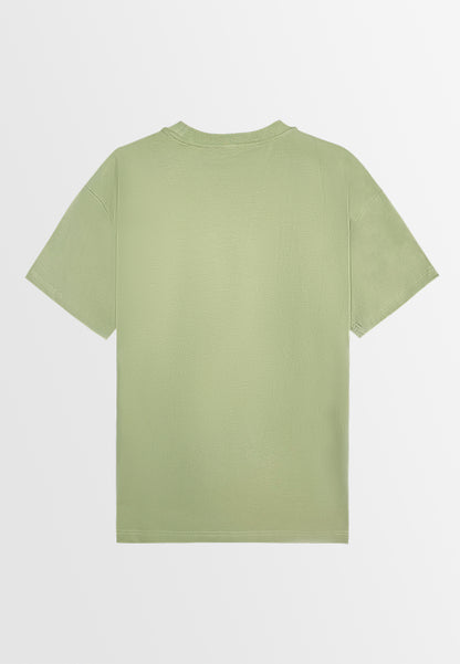 Men Oversized T-Shirt Short Sleeve - Green - 310099