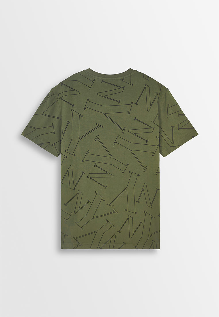 Men Short-Sleeve Graphic Tee - Green - 410191