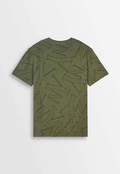 Men Short-Sleeve Graphic Tee - Green - 410191