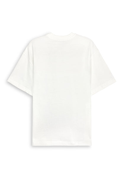 Men Oversized T-Shirt Short Sleeve - White - 410363