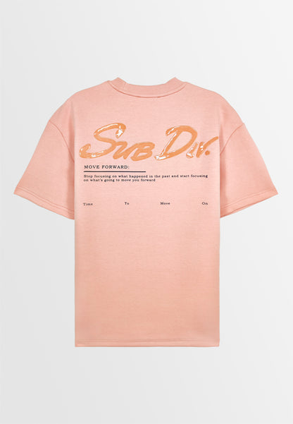 Men Oversized T-Shirt Short Sleeve - Pink - 410040