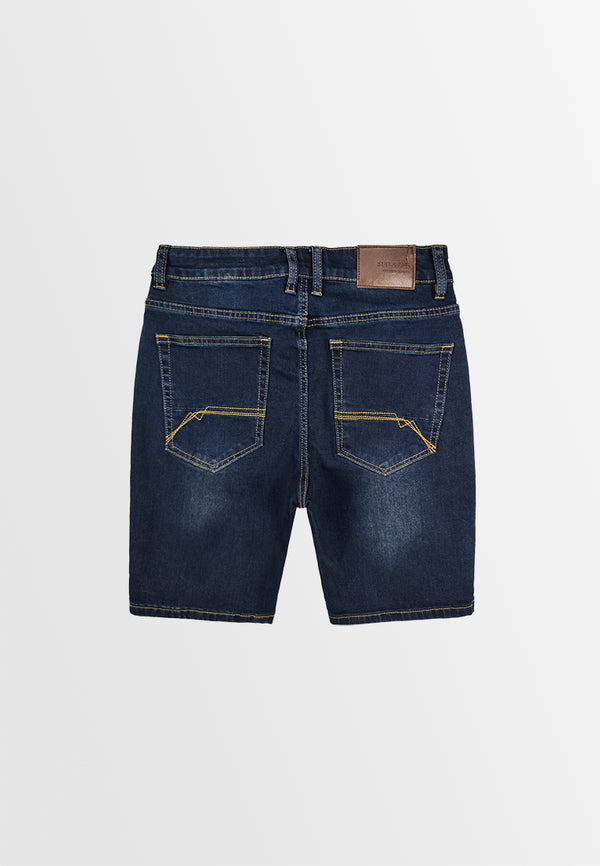 Men Short Jeans - Dark Blue - 410061