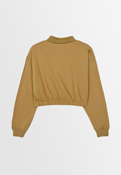 Women Long-Sleeve Sweatshirt - Khaki - M3W760