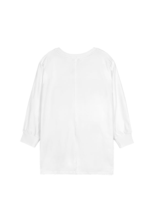 Women Long Sleeve Fashion Tee - White - 410199