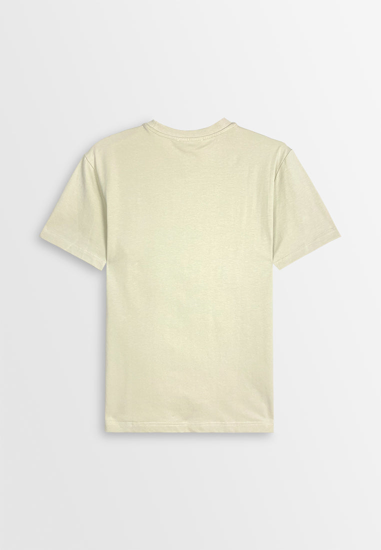 Men Short-Sleeve Basic Tee - Khaki - 410409