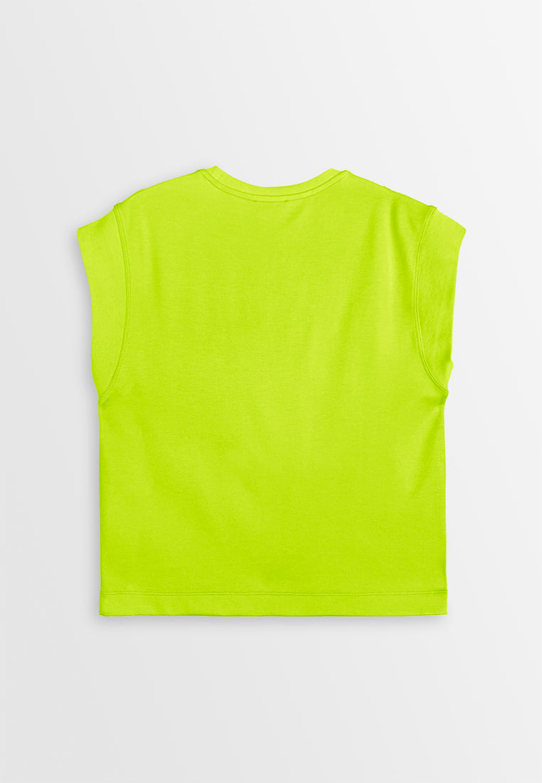 Women Sleeveless Fashion Tee - Light Green - 410337