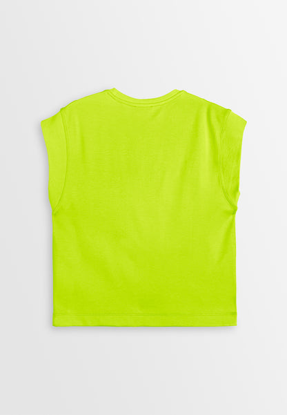 Women Sleeveless Fashion Tee - Light Green - 410337