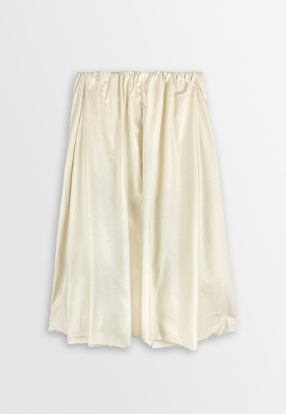 Women Bubble Midi Skirt - Light Khaki - 410373