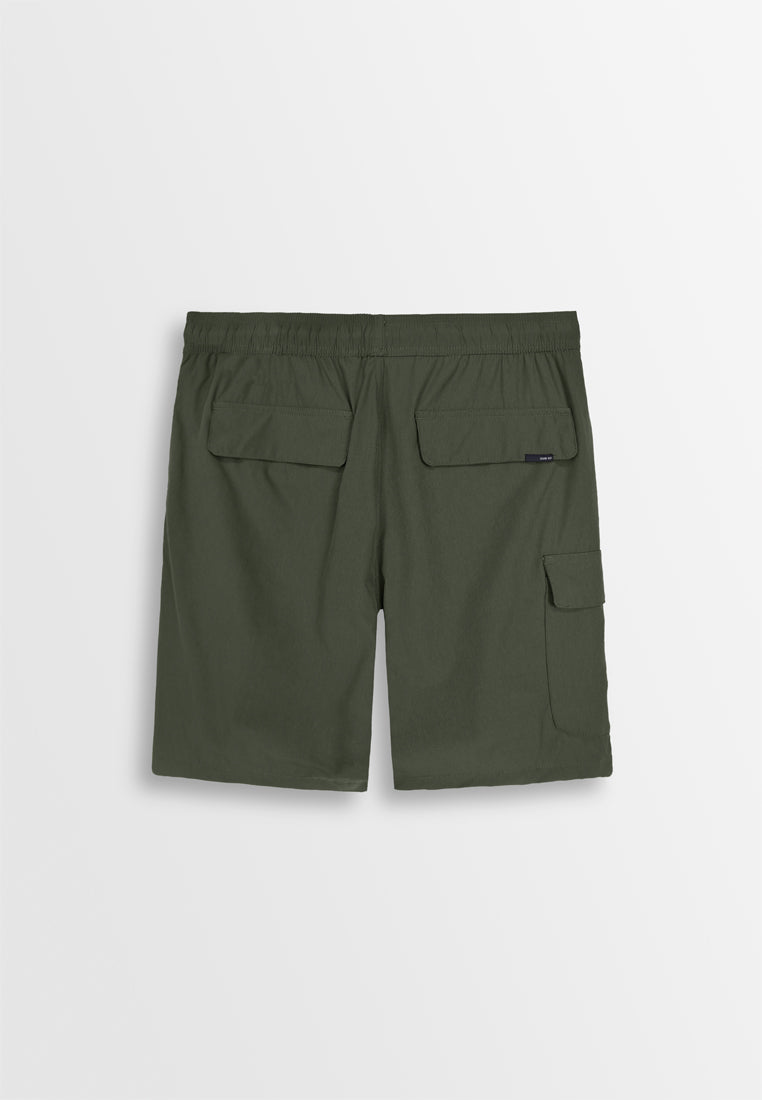 Men Woven Short Jogger - Army Green - 410054