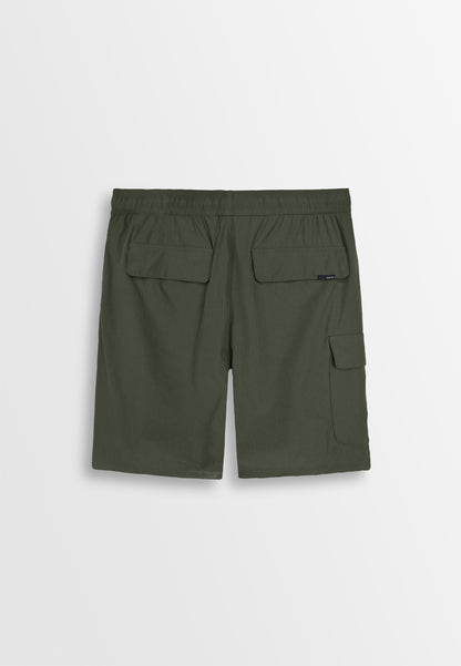 Men Woven Short Jogger - Army Green - 410054