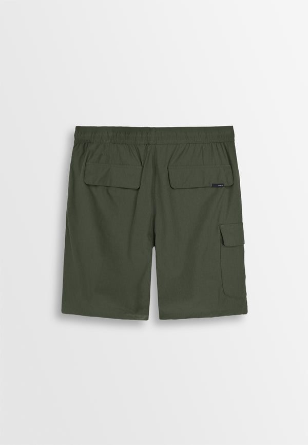 Men Woven Short Jogger - Army Green - 410054