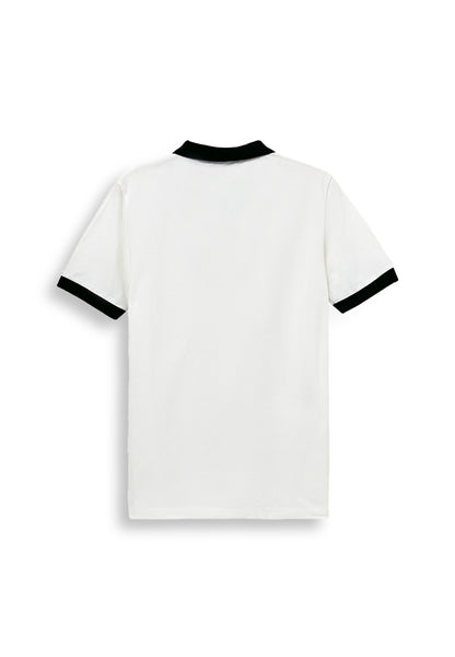 Men Short-Sleeve Polo Tee - White - S3M714