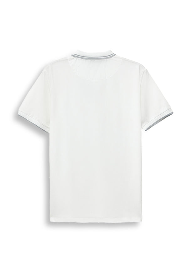 Men Short-Sleeve Polo Tee - White - H2M642