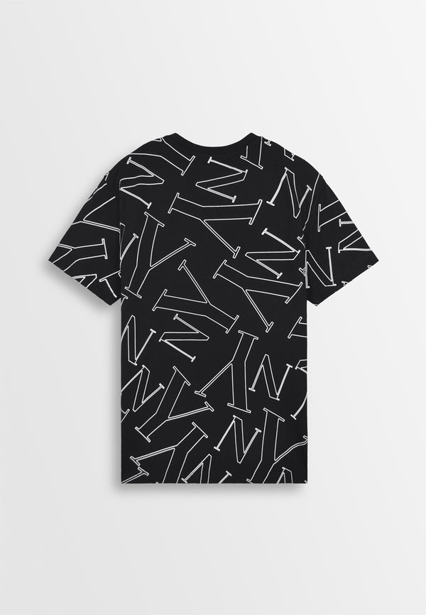 Men Short-Sleeve Graphic Tee - Balck - 410192