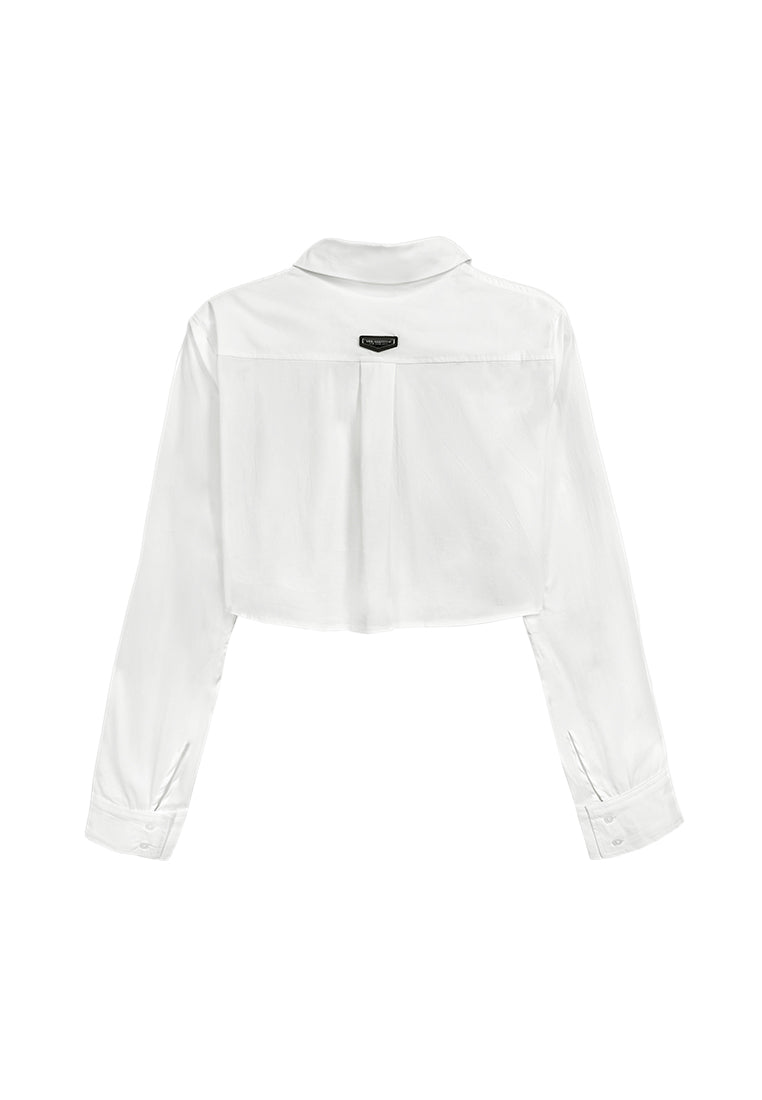 Women Long-Sleeve Shirt - White - M3W800