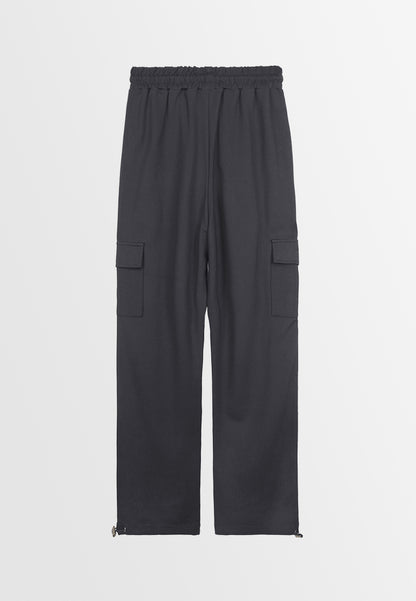 Women Long Cargo Pants - Black - 410017