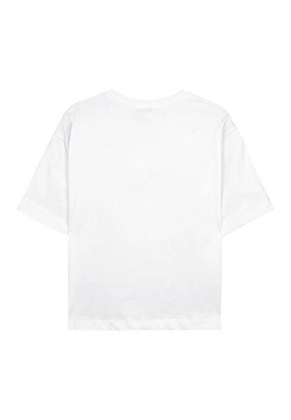 Women Short-Sleeve Fashion Tee - White - F3W857