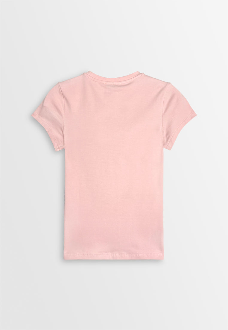 Women Short-Sleeve Graphic Tee - Light Pink - 410400