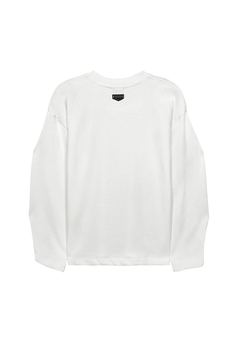 Women Long-Sleeve Sweatshirt - White - M3W798