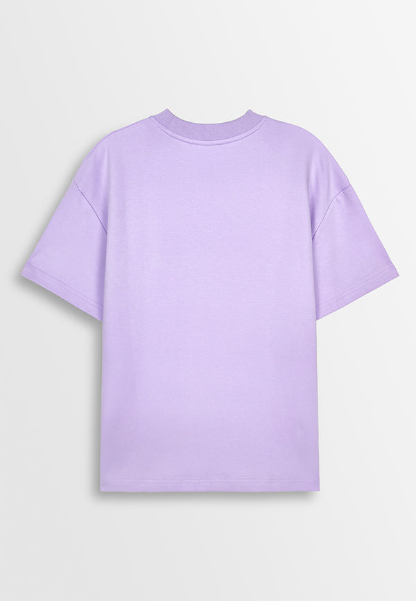 Men Oversized T-Shirt Short Sleeve - Purple - 410323