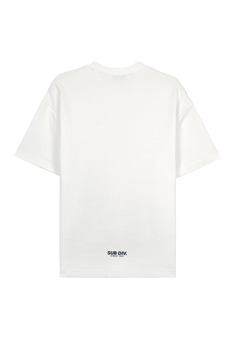 Men Oversized T-Shirt Short Sleeve - White - 410009