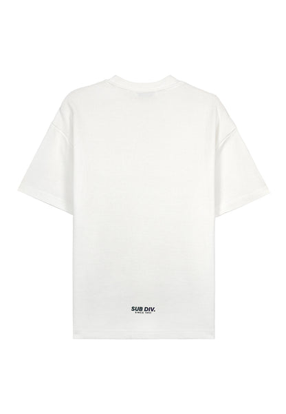 Men Oversized T-Shirt Short Sleeve - White - 410009