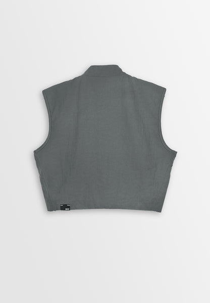 Women Sleeveless Shirt - Dark Grey - 410288