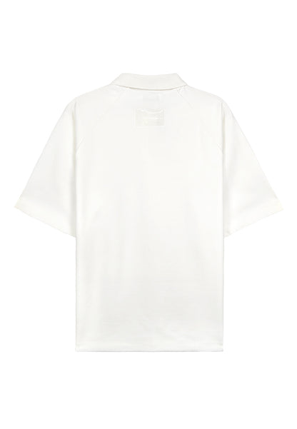 Men Short-Sleeve Oversized Polo Tee - White - 410073