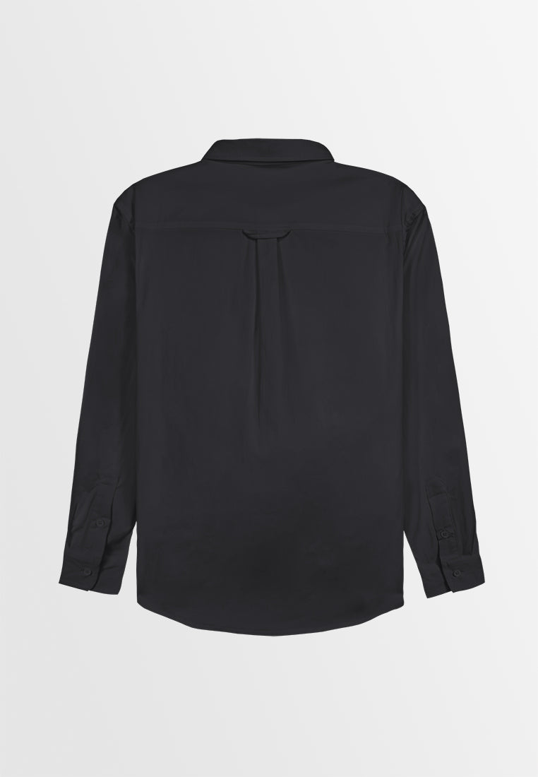 Men Long-Sleeve Shirt - Black - 310033