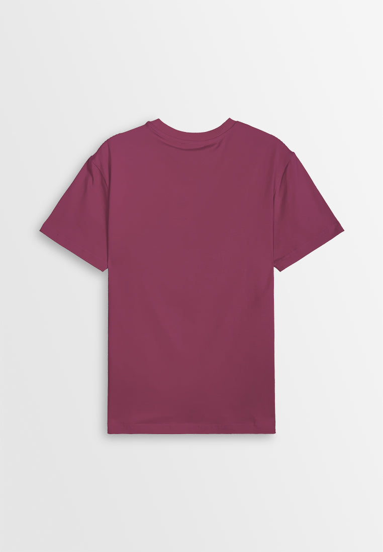 Men Short-Sleeve Basic Tee - Maroon - 510022