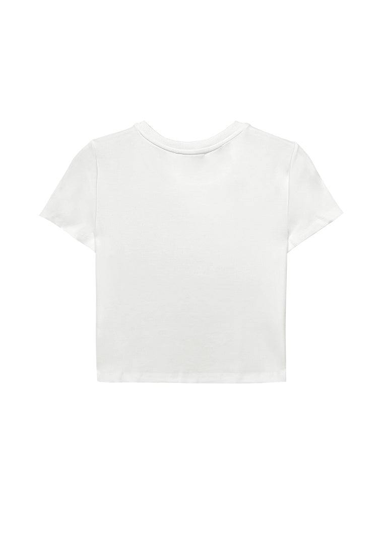 Women Short-Sleeve Fashion Tee - White - M3W794