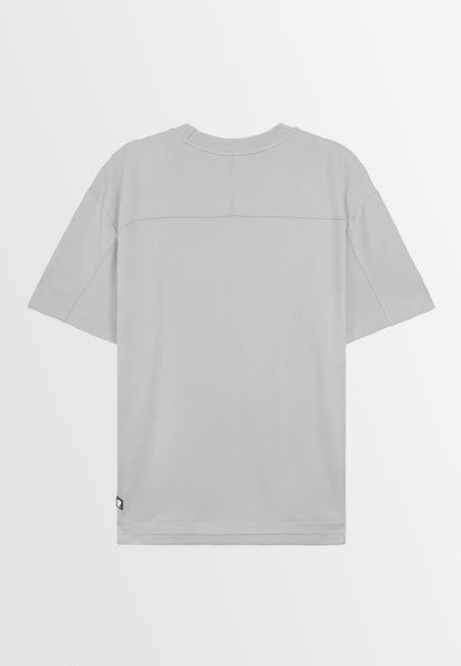 Men Oversized T-Shirt Short Sleeve - Grey - 410041