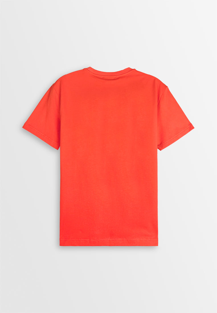 Men Short-Sleeve Graphic Tee - Orange - 410348