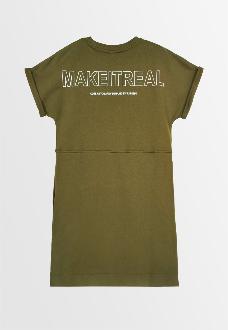 Women Dress - Army Green - 410205