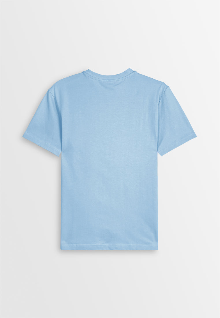 Men Short-Sleeve Basic Tee - Light Blue - 510024