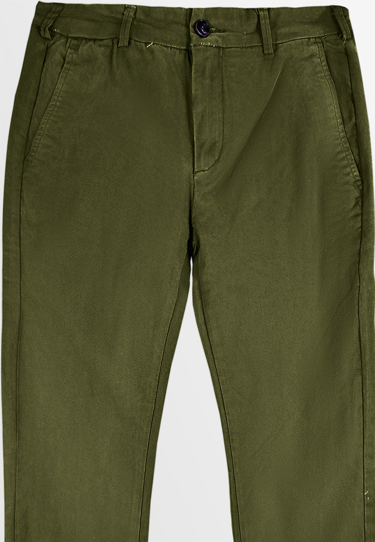 Men Slim Fit Long Pants - Army Green - S3M603