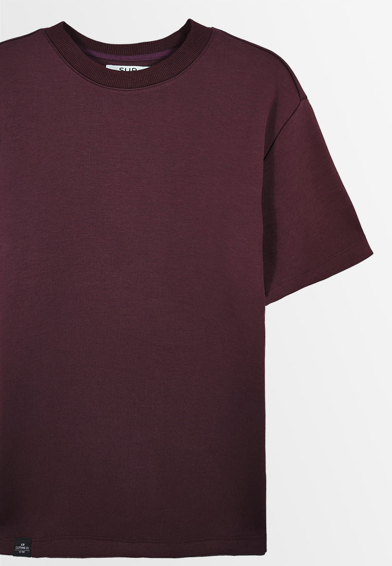 Men Short-Sleeve Fashion Tee - Maroon - M3M860