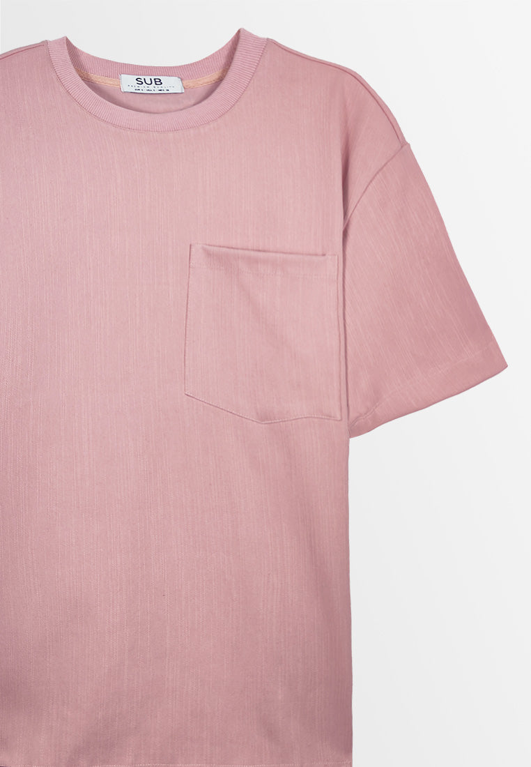 Men Short-Sleeve Fashion Tee - Pink - M3M865