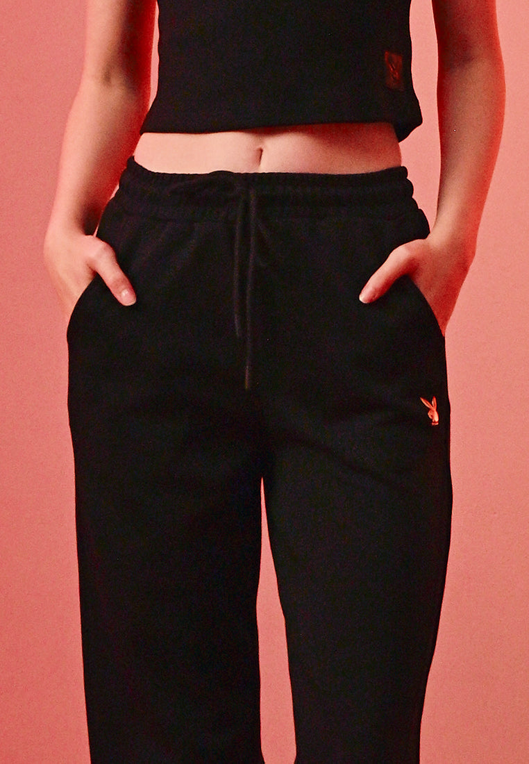 Playboy x SUB Women Long Jogger - Black - 410383