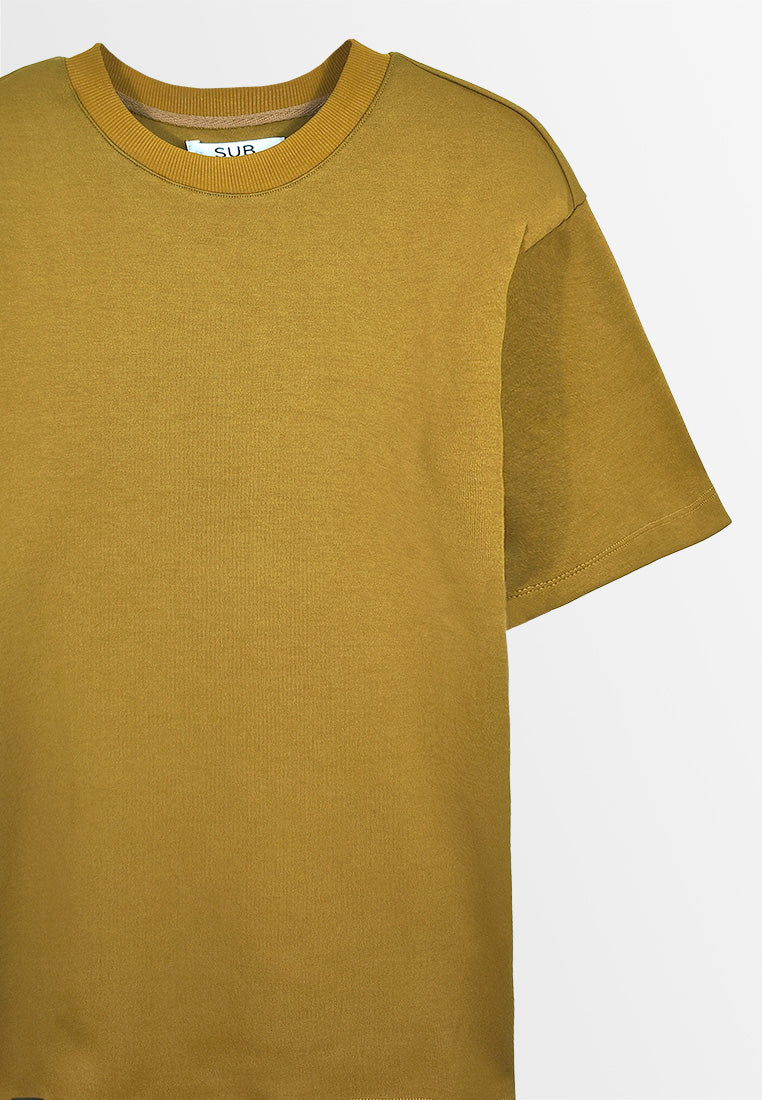 Men Short-Sleeve Fashion Tee - Dark Khaki - M3M863