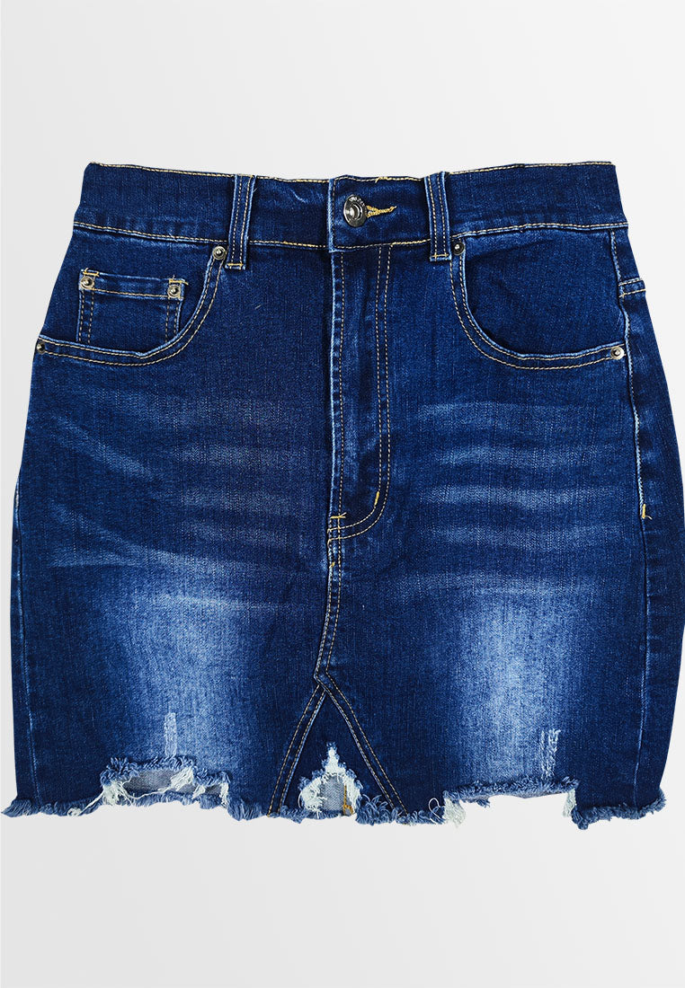 Women Denim Skirt - Dark Blue - M3W816