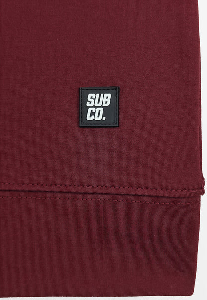 Men Oversized T-Shirt Short Sleeve - Maroon - 310200