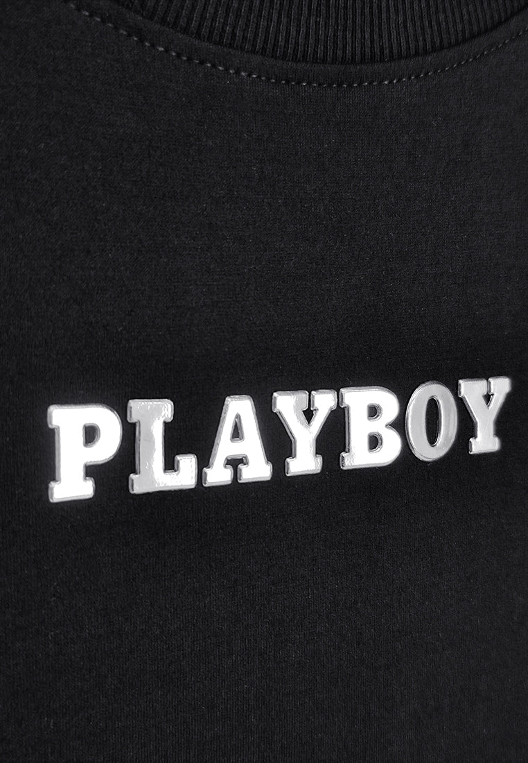 Playboy x SUB  Women Short-Sleeve Fashion Tee - Black - 410101