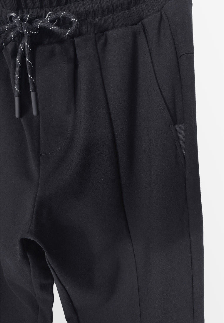 Men Long Jogger - Black - M3M856