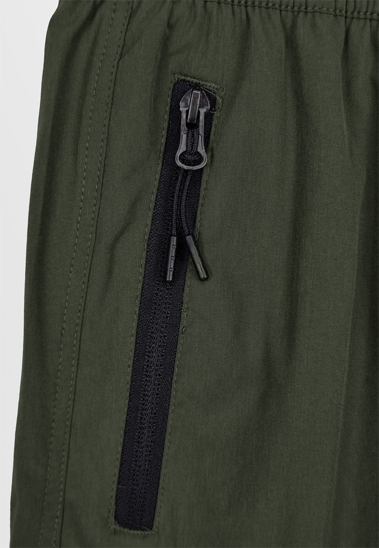 Men Woven Short Jogger - Army Green - 410054